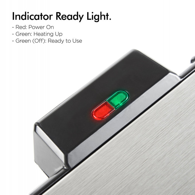 VonShef Round 2 Slice Waffle Maker & Reviews Wayfair.co.uk